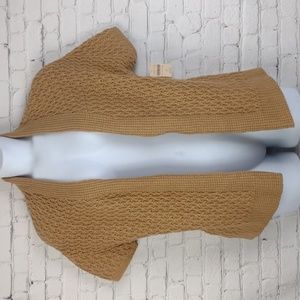 Coldwater Creek Cardigan M 10-12  NWT Open Front Wool Blend Short Sleeve